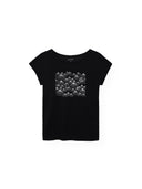 Zwart t-shirt met opdruk bergen dots black