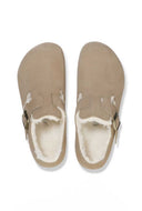 Taupe instappers london shearling