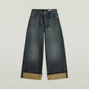 Grijsblauwe wide leg jeans roxx
