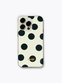 Iphone telefoonhoesje ivory polkadot
