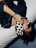 Iphone telefoonhoesje ivory polkadot