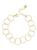 Gouden fijne ronde schakelarmband