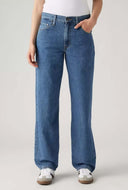 Blauwe jeans baggy dad