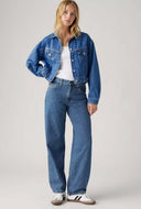 Blauwe jeans baggy dad