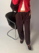 Bordeaux geruite broek hanoi