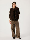 Donkerbruine teddy bodywarmer hoktown