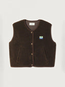 Donkerbruine teddy bodywarmer hoktown