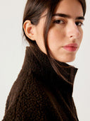 Donkerbruine teddy jacket hoktown