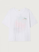 Wit t-shirt met aardbei apoly