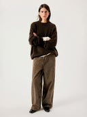Donkerbruine oversized trui vitow