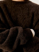 Donkerbruine oversized trui vitow