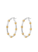 Dual hoop earrings silver