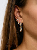 Dual hoop earrings silver