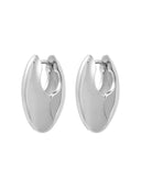 Chubby hoop earrings silver