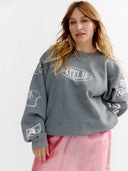 Grijze sweater met logo everywhere