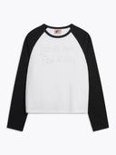 Zwart-witte longsleeve yara tee