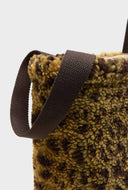 Faux fur luipaard shopper hommie