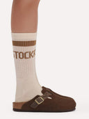 Donkerbruine boston braided suede