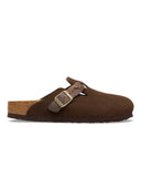 Donkerbruine boston braided suede