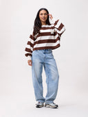 Gestreepte oversized longsleeve