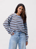 Blauwe gestreepte longsleeve