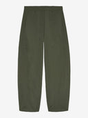 Donkergroene barrel fit broek