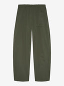 Donkergroene barrel fit broek