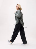 Geruite blouse met strik detail