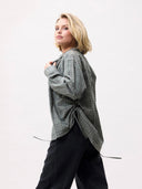 Geruite blouse met strik detail