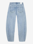Scratched super barrel fit jeans