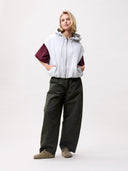 Lichtgrijze mouwloze hoodie