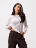 Witte kanten longsleeve