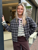 Geruite tussenjas aino wool