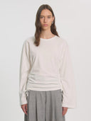 Witte longsleeve met trekkoord gilda