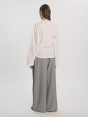 Witte longsleeve met trekkoord gilda