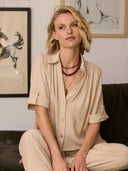Gemstone ketting aubergine
