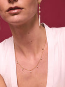 Gouden fijne ketting met pareltjes
