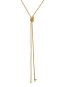 Lange knoop ketting goud