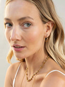 Vergulde bewerkte oorringen (2.5cm)