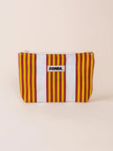 Geel gestreepte mid pouch