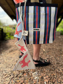 Gestreepte lunch bag