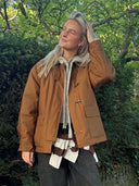 Camel canvas jas