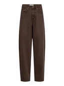 Bruine jeans uni mid rise tall
