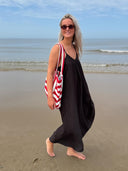 Donkerbruine maxi jurk corsica pleat