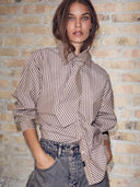 Gestreepte blouse gemma tie stripe