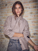 Gestreepte blouse gemma tie stripe