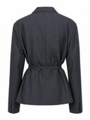 Donkergrijze blazer elias