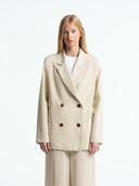 Beige linnen blazer diana