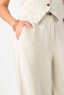 Beige linnen broek lilian