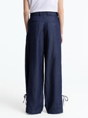 Blauwe wide leg broek hera